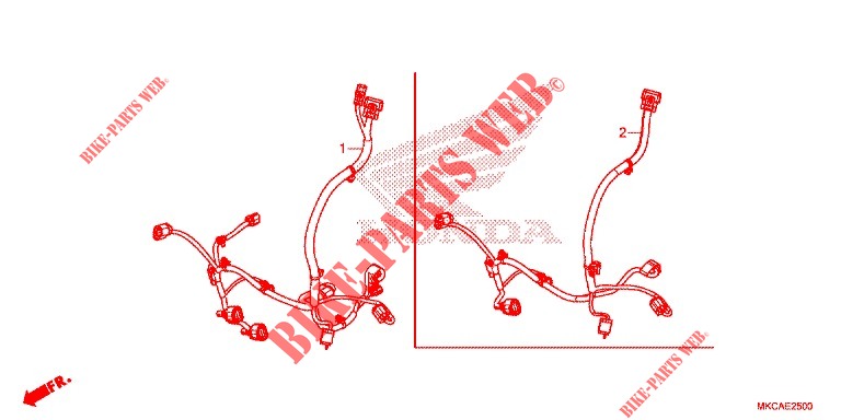 SECONDARY WIRE HARNESS для Honda GL 1800 GOLD WING TOUR DCT, BLACK 2019