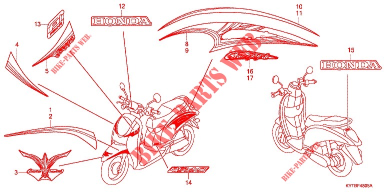 MARK (6) для Honda SCOOPY 110 2012