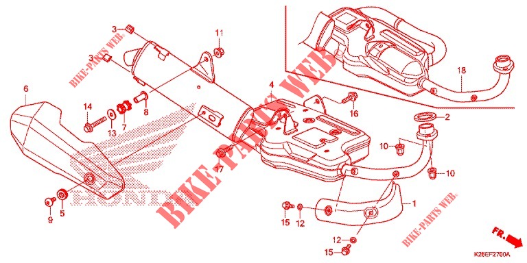 EXHAUST MUFFLER для Honda MSX 125 SPECIAL 2020