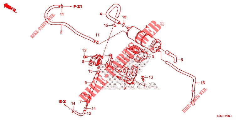 GAS RECYCLING SYSTEM (1) для Honda MSX 125 SPECIAL 2020