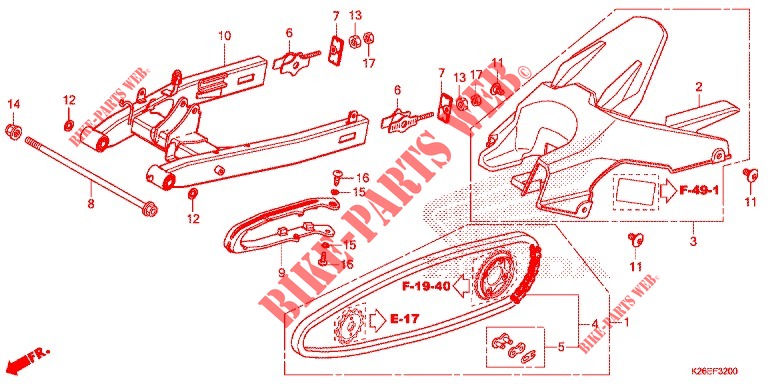 SWING ARM для Honda MSX 125 SPECIAL 2020