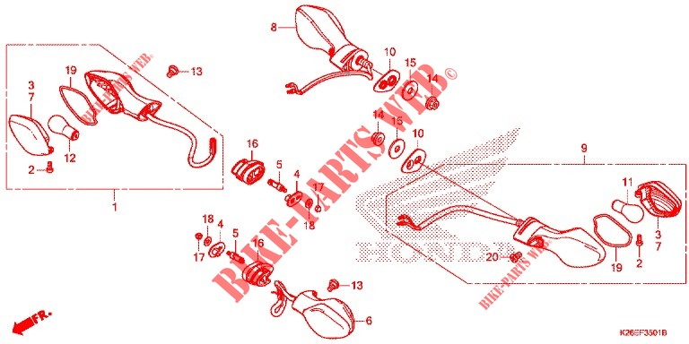 WINKER (ED,2KO,KO,U,V,2FO,FO) для Honda MSX 125 SPECIAL 2020