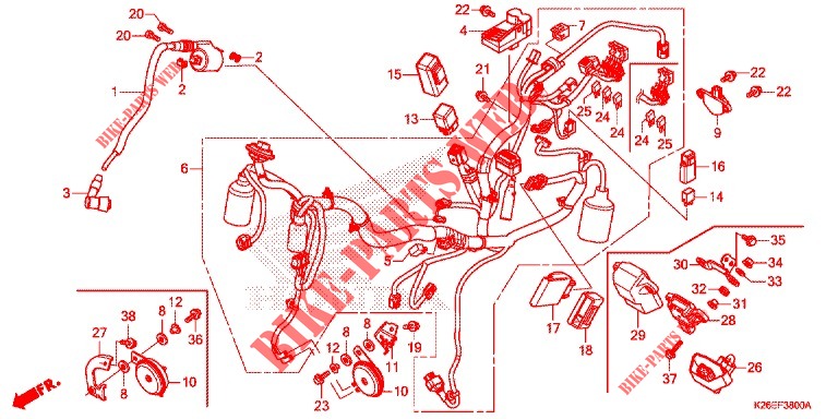 WIRE HARNESS для Honda MSX 125 SPECIAL 2020
