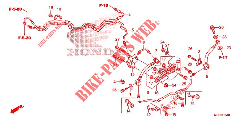BRAKE HOSE  для Honda CROSSTOURER 1200 DCT 2012