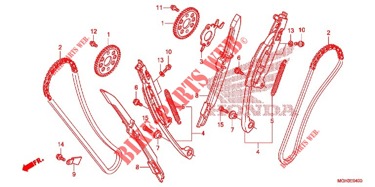 CAM CHAIN/TENSIONER  для Honda CROSSTOURER 1200 DCT 2012