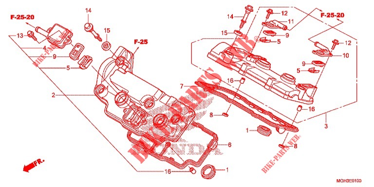 CYLINDER HEAD COVER   для Honda CROSSTOURER 1200 DCT 2012