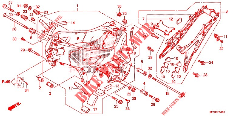 FRAME BODY  для Honda CROSSTOURER 1200 DCT 2013