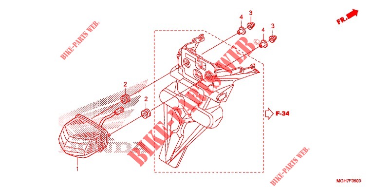 TAILLIGHT  для Honda CROSSTOURER 1200 2015