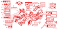 CAUTION LABEL для Honda AFRICA TWIN 1000 ABS RED 2016