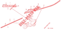 EMBLEM для Honda 50 DIO SR front brake drum, SPECIAL EDITION 1990