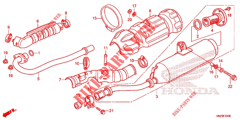 EXHAUST MUFFLER для Honda FOURTRAX 500 FOREMAN RUBICON Power Steering 2013