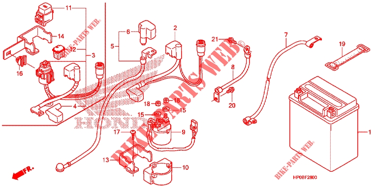BATTERY для Honda FOURTRAX 500 FOREMAN 4X4 Power Steering 2011