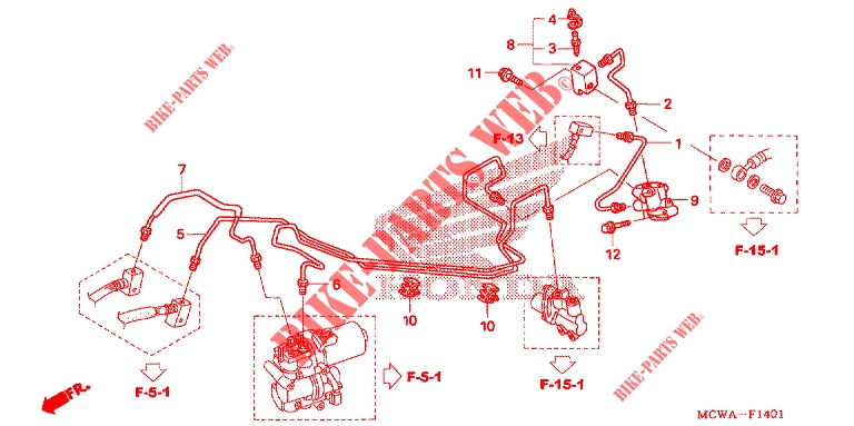 BRAKE PROPORTIONING CONTROLVALVE для Honda VFR 800 INTERCEPTOR ABS 2006