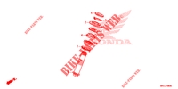 STEERING COLUMN для Honda GL 1800 GOLD WING TOUR RED 2020