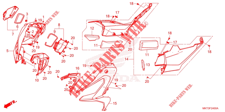     CARENAGE LATERAL для Honda X ADV 750 2022