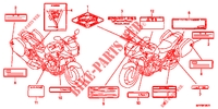     ETIQUETTE DE PRECAUTIONS (CB1300S/SA/TA) для Honda CB 1300 SUPER BOL DOR ABS 2012