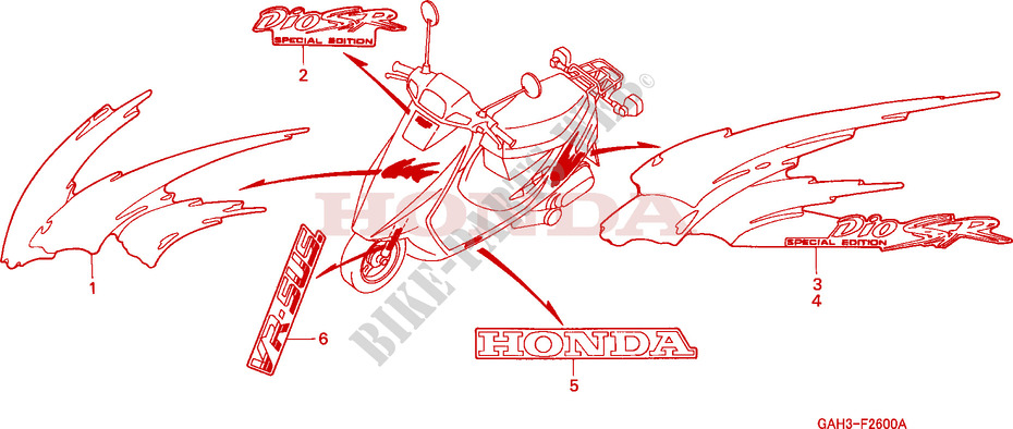 MARK (1) для Honda 50 DIO 1993