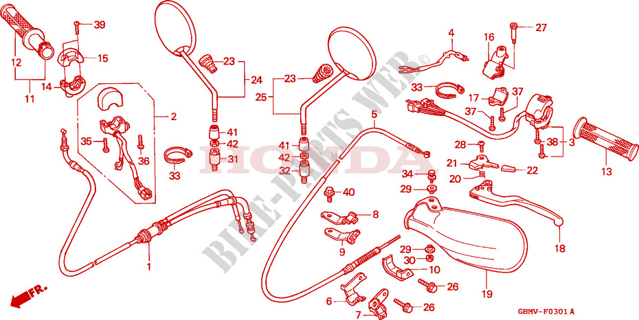 LEVER   SWITCH   CABLE (2) для Honda SFX 50 1998