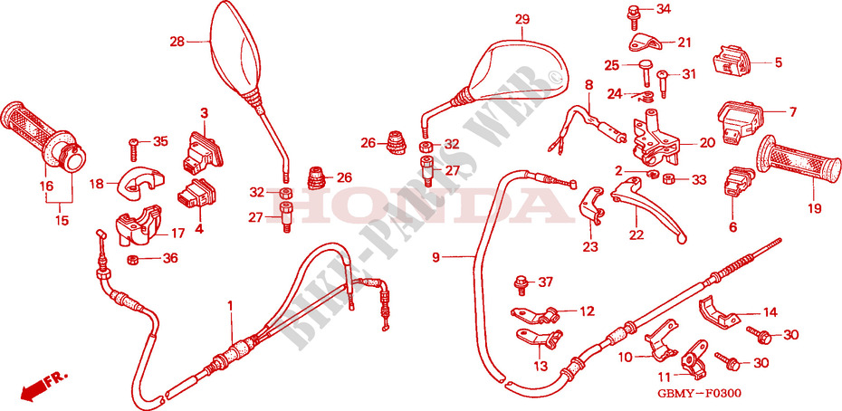 LEVER   SWITCH   CABLE для Honda SFX 50 2000