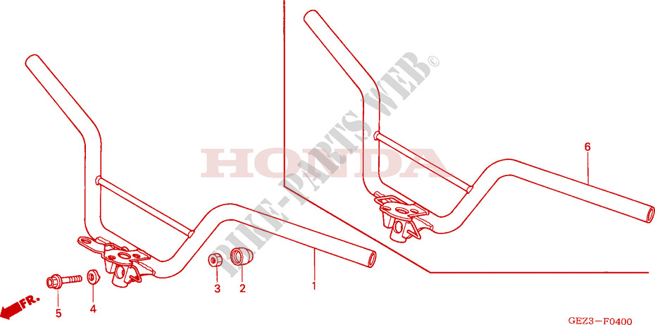 HANDLE PIPE (NPS503/5/6) для Honda ZOOMER 50 2010