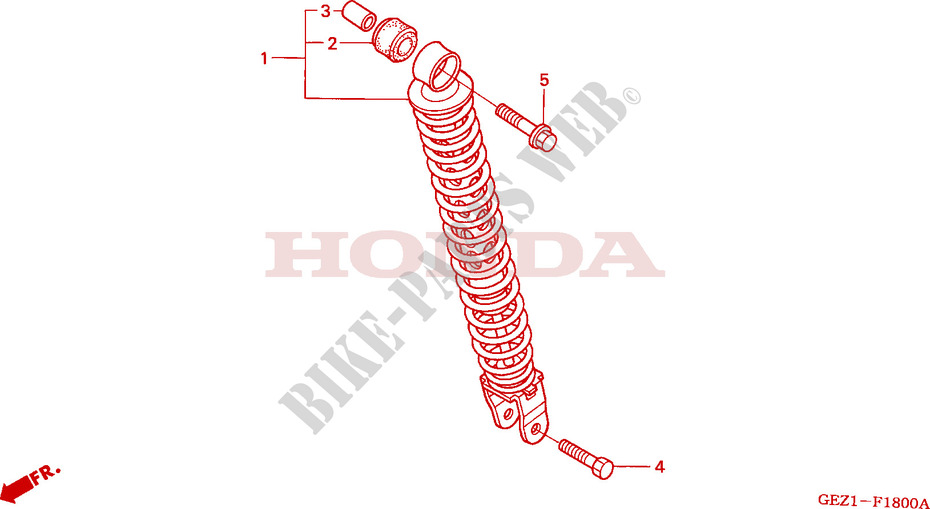 REAR SHOCK ABSORBER для Honda ZOOMER 50 2010