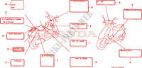 CAUTION LABEL для Honda VISION MET IN 50, 25KM/H LIMITED 1991