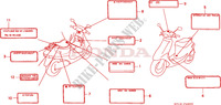 CAUTION LABEL для Honda VISION MET IN 50 SPECIAL 1995