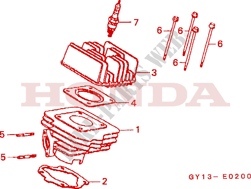 CYLINDER   HEAD для Honda VISION MET IN 50 STANDARD 1993