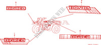 STRIPE/EMBLEM (2) для Honda ATC 250 BIG RED 1986