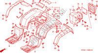 REAR FENDER (2) для Honda FOURTRAX 350 RANCHER 4X4 Electric Shift 2000