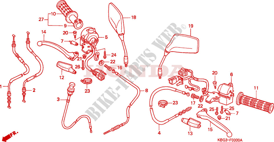 LEVER   SWITCH   CABLE (1) для Honda CB 250 NIGHTHAWK 2000