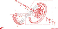 FRONT WHEEL (2) для Honda CB 250 TWO FIFTY PAYO 1994