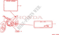 CAUTION LABEL для Honda CRF 250 R RED 2008