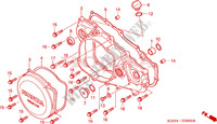 RIGHT CRANKCASE COVER для Honda CRF 250 R RED 2009