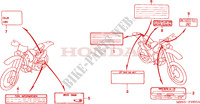 CAUTION LABEL для Honda XR 650 Hamamatsu factory 2003
