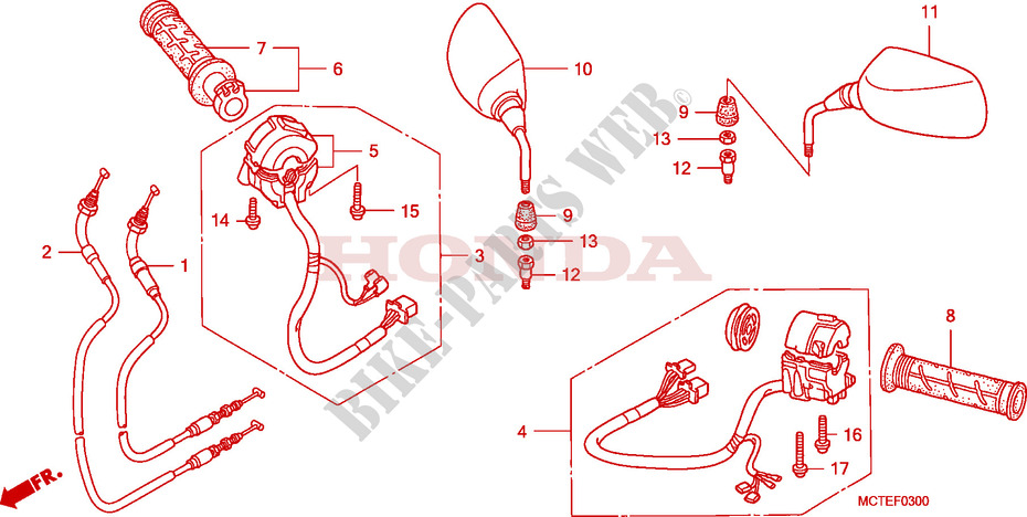 LEVER   SWITCH   CABLE для Honda SILVER WING 400 2007