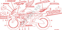 STRIPE (5) для Honda CBR 600 RR MOVISTAR 2006