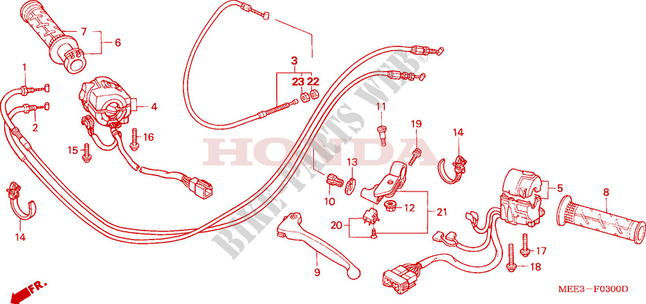 LEVER   SWITCH   CABLE для Honda CBR 600 RR 2004