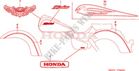 STICKERS для Honda SHADOW VT 750 C ABS 2006