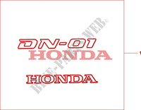 GOLD EMBLEM для Honda 700 DN01 2008