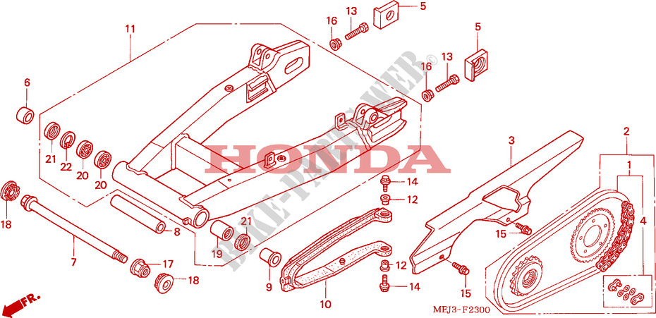 SWINGARM   CHAIN CASE для Honda CB 1300 2003
