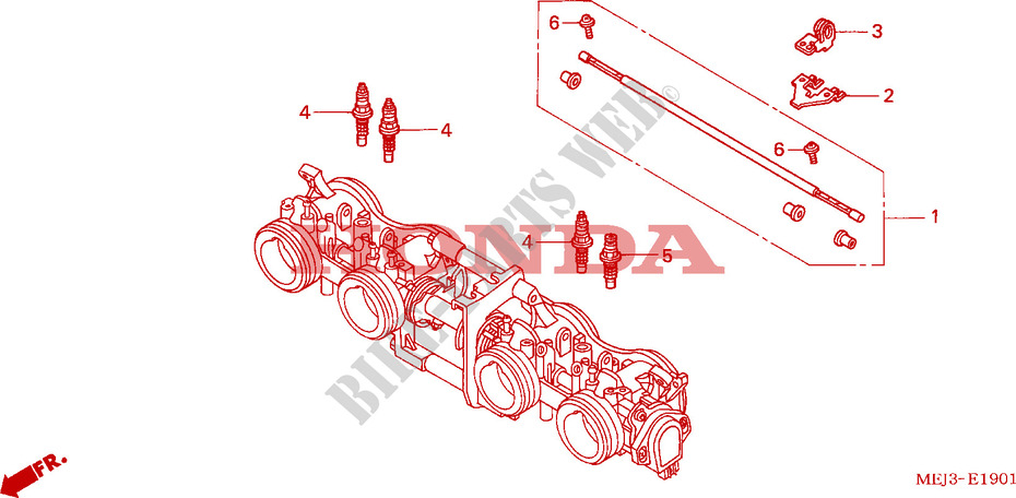 THROTTLE BODY(COMPONENTS) для Honda CB 1300 2003