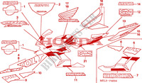 STRIPE/MARK (5) для Honda CBR 1000 RR FIREBLADE REPSOL 2005