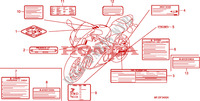 CAUTION LABEL для Honda CBR 600 RR ABS TRICOLORE 2011