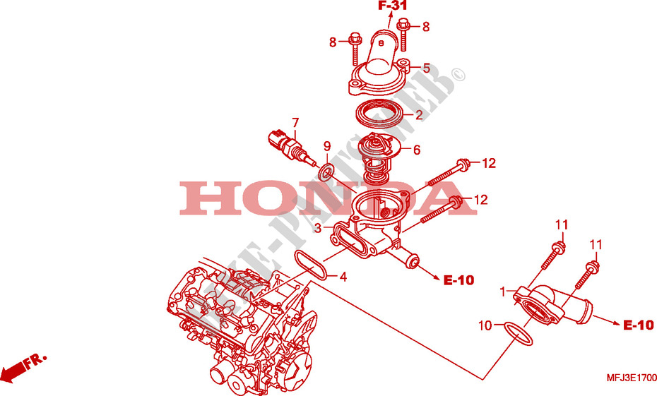 THERMOSTAT для Honda CBR 600 RR ABS 2010