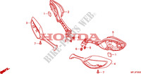 BACK MIRROR для Honda CBR 1000 RR FIREBLADE PRETO 2010