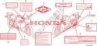 CAUTION LABEL(1) для Honda CBR 1000 RR FIREBLADE ABS PRETO 2011