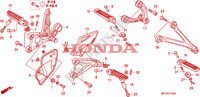 FOOTREST для Honda CBR 1000 RR FIREBLADE PRETO 2010