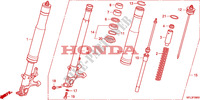 FRONT FORK для Honda CBR 1000 RR FIREBLADE ORANGE 2010