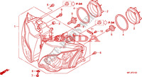 HEADLIGHT для Honda CBR 1000 RR FIREBLADE NOIRE 2010